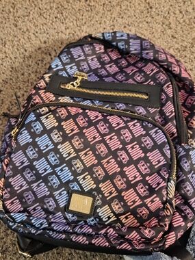 Juicy Couture Gradient Logo Backpack - Pink Purple Blue